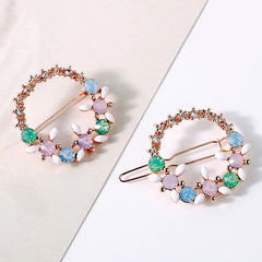 Colorful Round Hair Barrette for Women