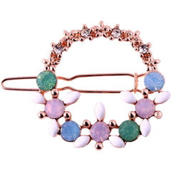 Colorful Round Hair Barrette for Women