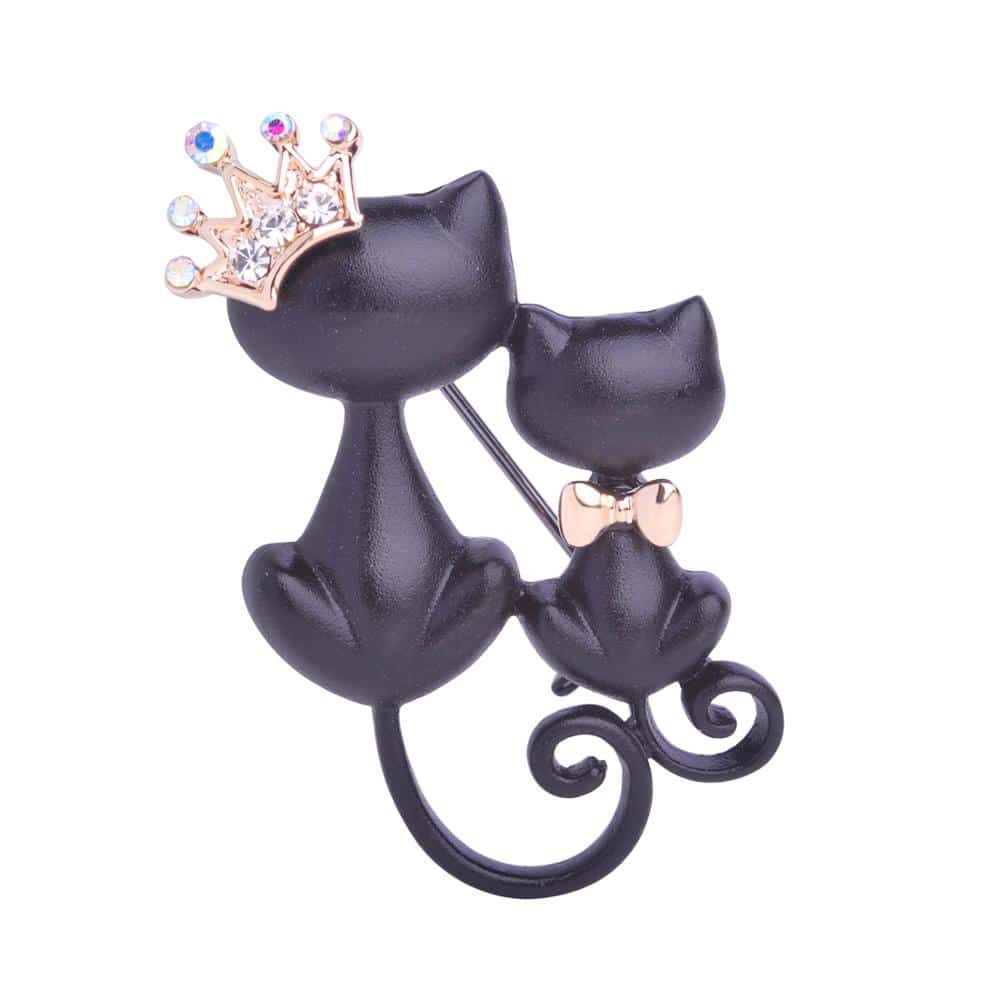 Lovely Cats Shaped Ceramic Women's Brooch