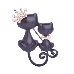 Lovely Cats Shaped Ceramic Women's Brooch