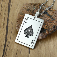 Men's Poker Card Necklace