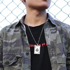 Men's Poker Card Necklace