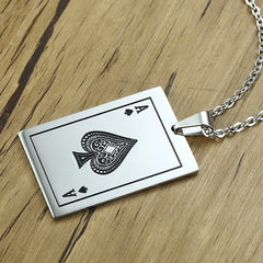 Men's Poker Card Necklace