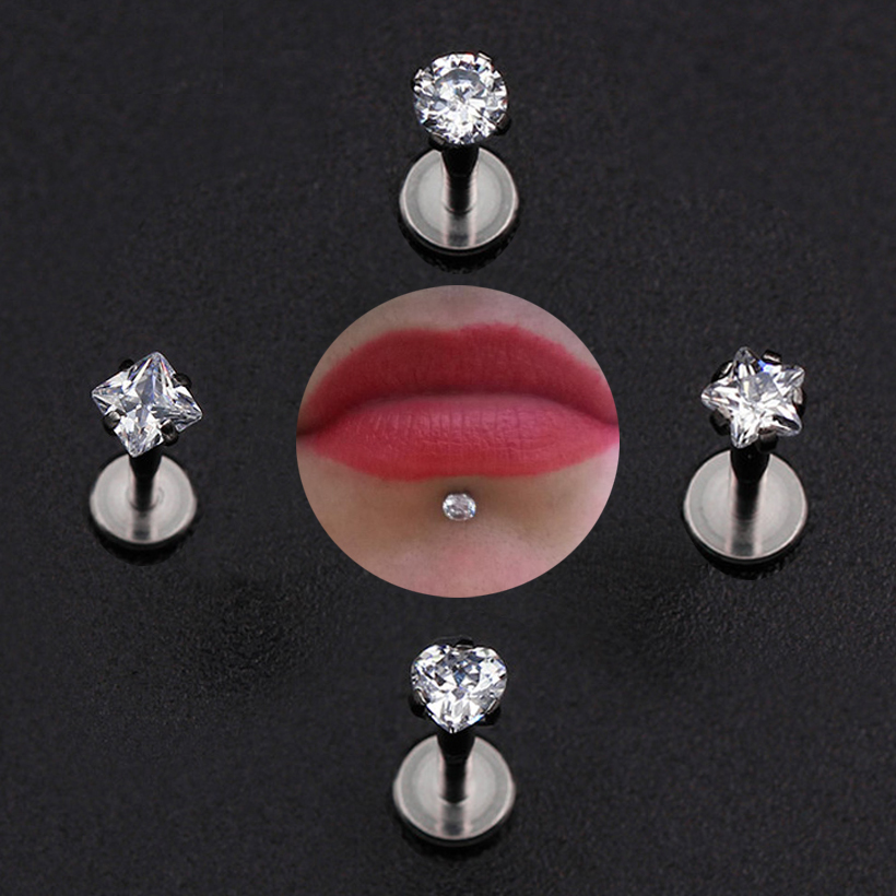 Zircon Lip Piercing for Women