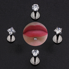 Zircon Lip Piercing for Women