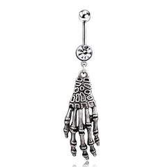 Women's Skeleton Hand Belly Button Ring