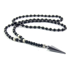 Matte Black Onyx Beaded Necklace
