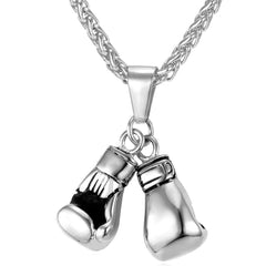 Boxing Gloves Design Steel Men's Pendant Necklace