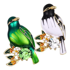 Colorful Enamel Bird Brooch for Women