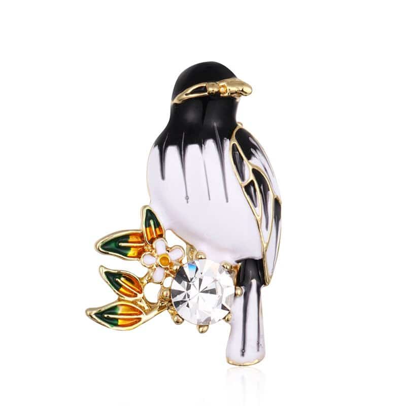 Colorful Enamel Bird Brooch for Women