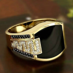 Men's Punk Rock Titanium Steel Square Ring