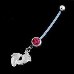 Lovely Footprint Women's Belly Ring