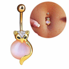 Cute Fox Belly Button Ring