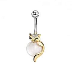 Cute Fox Belly Button Ring