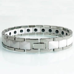 Men's Laconic Design Ceramic Magnetic Bracelet