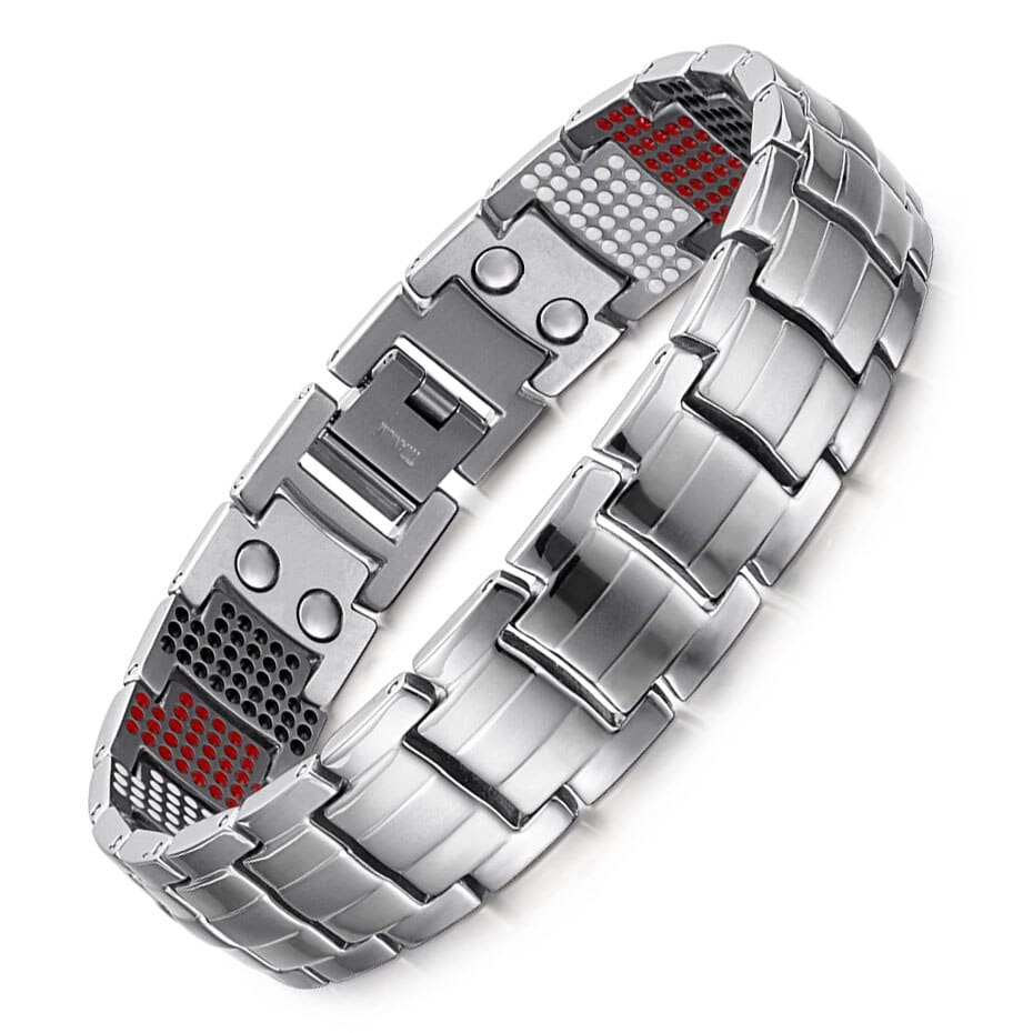 Men's Silver Magnetic Bracelet