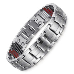 Men's Silver Magnetic Bracelet