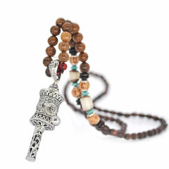 Boho African Style Wooden Men's Pendant Necklace