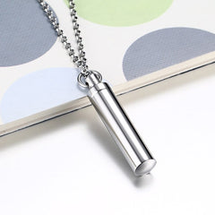 Fashion Capsule Shaped Stainless Steel Men's Necklace