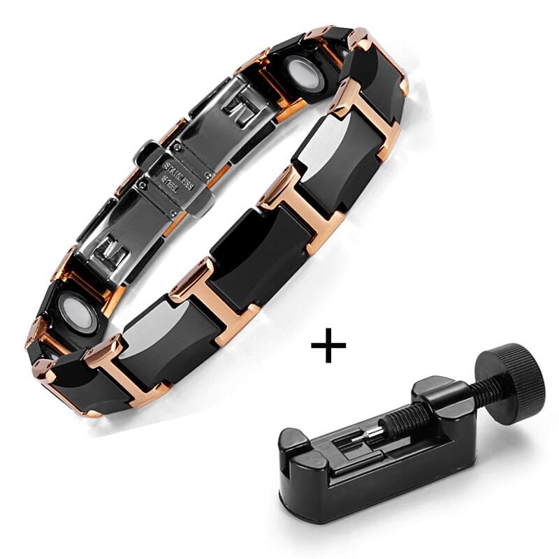 Men's Ceramic and Tungsten Steel Magnetic Bracelet