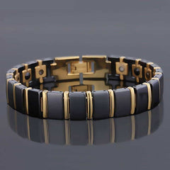 Men's Titanium Steel and Ceramic Magnetic Bracelet