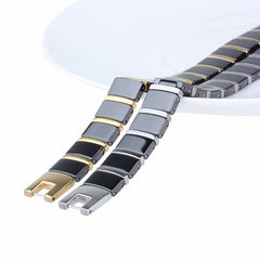 Men's Titanium Steel and Ceramic Magnetic Bracelet