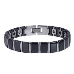 Men's Titanium Steel and Ceramic Magnetic Bracelet