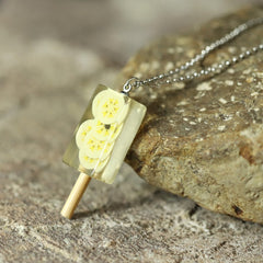 Men's Natural Resin and Wood Necklace
