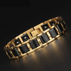 Men's Stainless Steel Frame Magnetic Bracelet