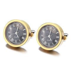 Men's Cuff Links with Functional Watches