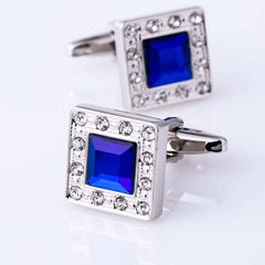Men's Square Crystal Cufflinks