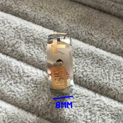 Jesus and Cross Patterned Ring