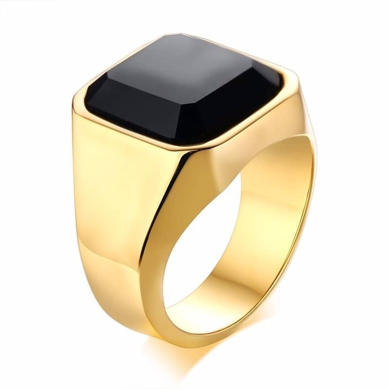Fashion Men's Stainless Steel Signet Rings