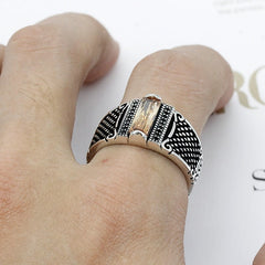 Men Silver Engagement Rings