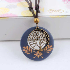 Men's Long Rope Wooden Necklace