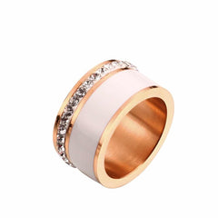 Men's Ring with Cubic Zirconia Decor