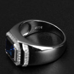 Male Sapphire Diamond Ring