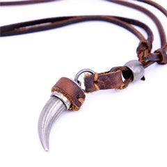 Horn Shaped Pendant Necklace for Men