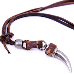 Horn Shaped Pendant Necklace for Men