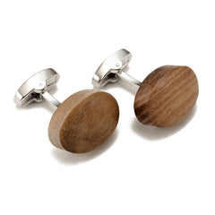 Men's Walnut Wood Cufflinks