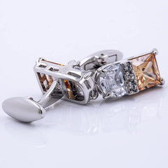 Men's Amber Crystal Cufflinks
