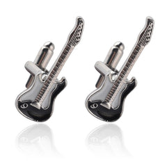 Guitar-Shaped Cufflinks for Men