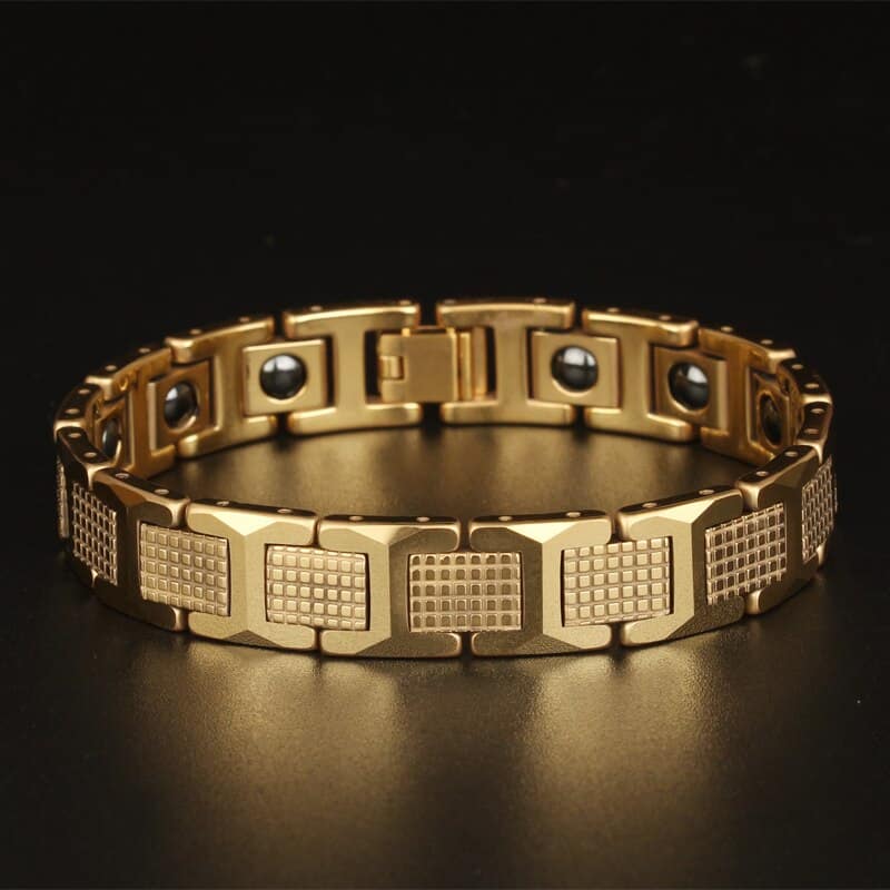 Men's Textured Tungsten Steel Magnetic Bracelet