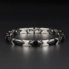 Ceramic and Stainless Steel Rhombus Bracelet