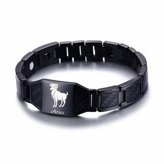 Men's Zodiac Symbols Magnetic Bracelet