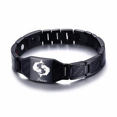 Men's Zodiac Symbols Magnetic Bracelet
