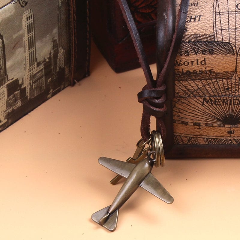 Men's Airplane Pendant Necklace