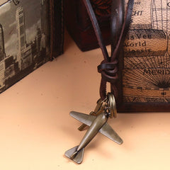 Men's Airplane Pendant Necklace
