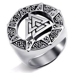 Cute Viking Styled Steel Men's Ring