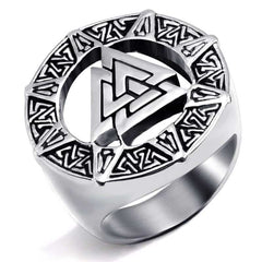 Cute Viking Styled Steel Men's Ring